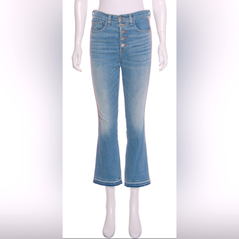 Veronica Beard Jeans Cropped with Stripes